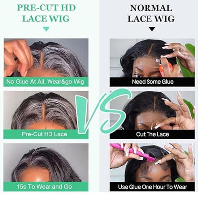 Beau Diva HAIR Silky Straight Easy Wear Go Glueless Wigs Pre Cut 6x4 HD Lace Closure Wigs Beginner Friendly
